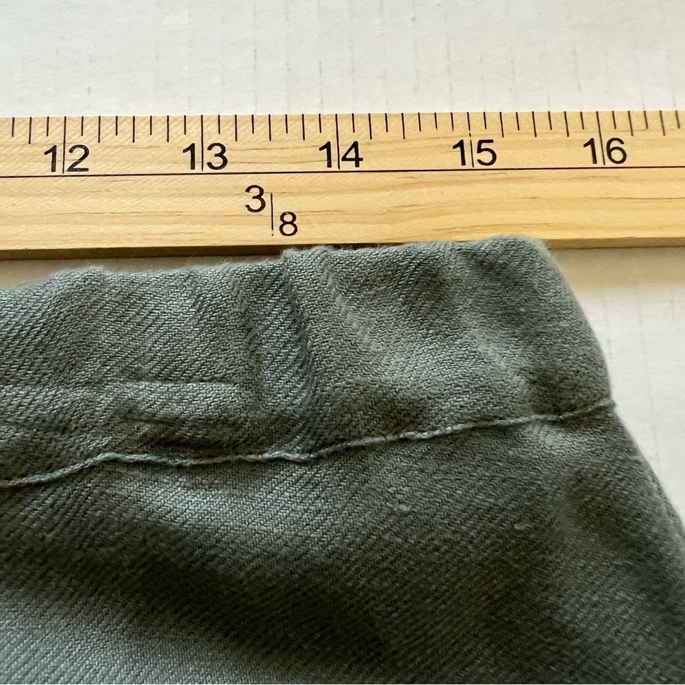 NWT Chaser Linen Blend Button Front A-Line Midi Skirt Coastal Minimalist Medium - Picture 15 of 16